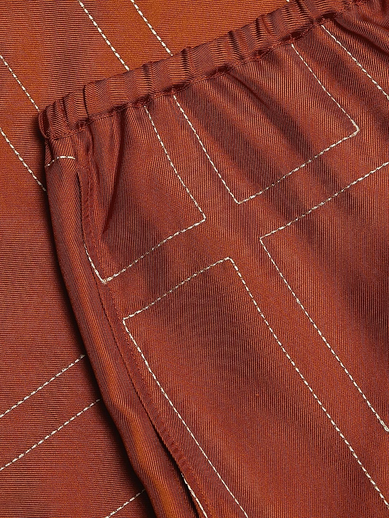 Monogram Silk Pajama-Inspired Shorts