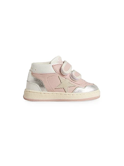 Baby Girl's & Little June Basket Leather Sneakers