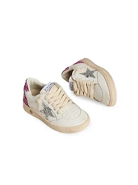 Baby Girl's, Little Girl's & Ballstar Glitter Star Leather Sneakers