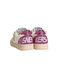 Baby Girl's, Little Girl's & Ballstar Glitter Star Leather Sneakers