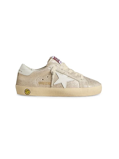 Baby Girl's, Lttle Girl's & Star Laminated Suede Sneakers