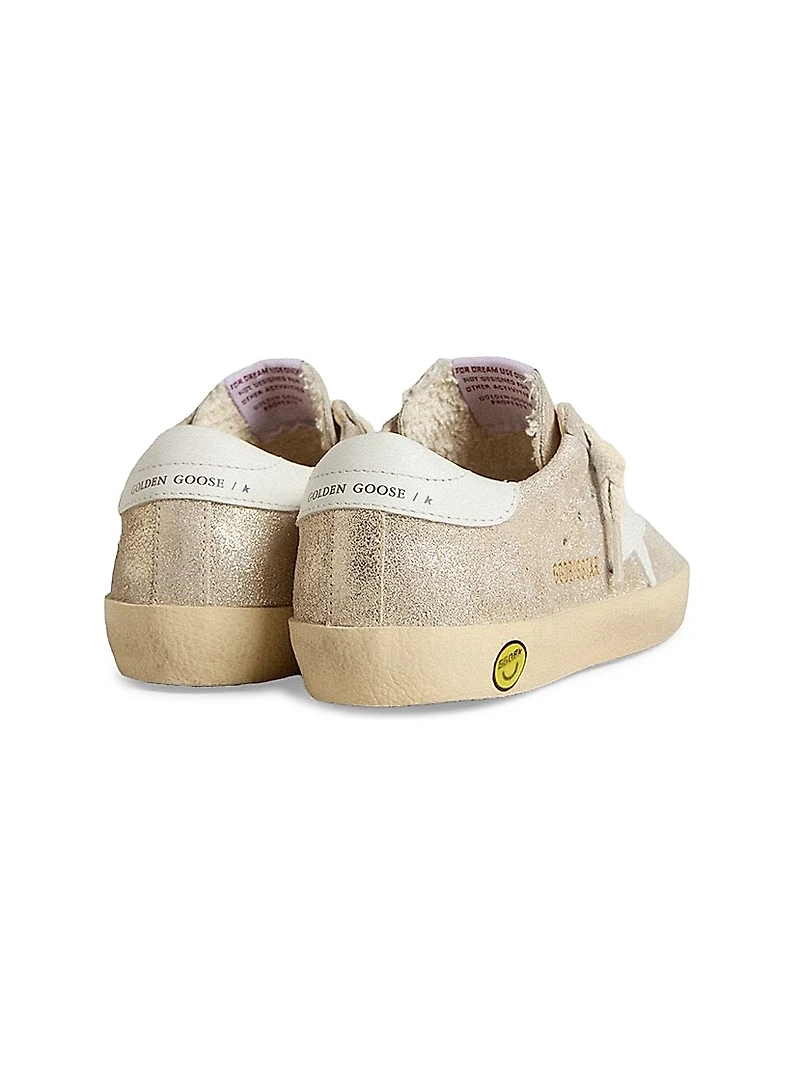 Baby Girl's, Lttle Girl's & Star Laminated Suede Sneakers