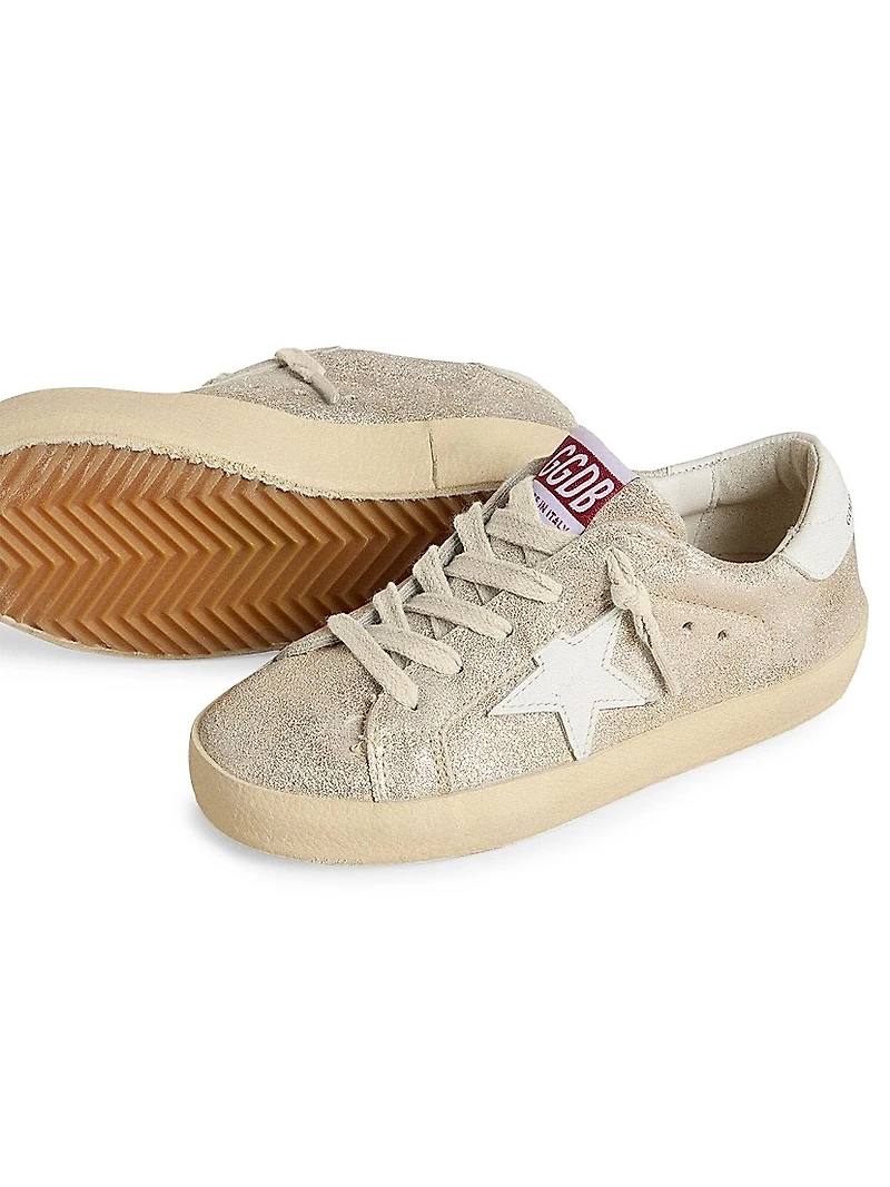 Baby Girl's, Lttle Girl's & Star Laminated Suede Sneakers