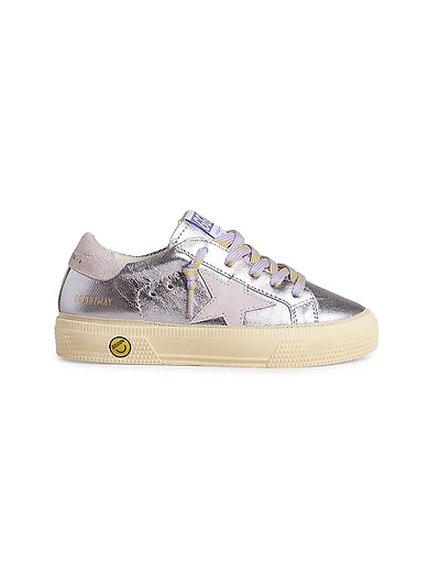 Baby Girl's, Little Girl's & May Laminated Leather Sneakers