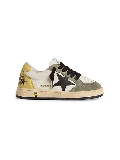 Baby Boy's, Little Boy's & Ballstar Colorblocked Leather Sneakers