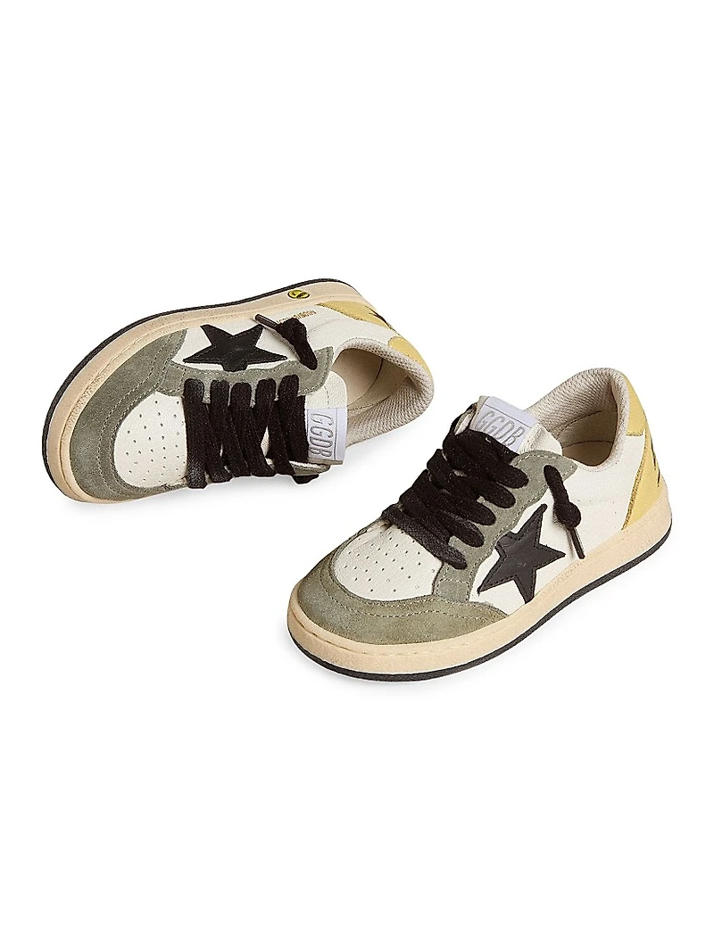 Baby Boy's, Little Boy's & Ballstar Colorblocked Leather Sneakers