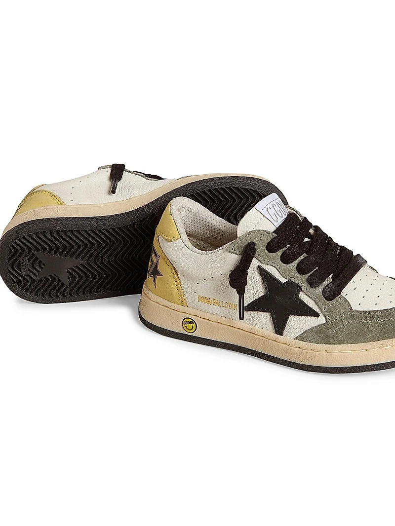 Baby Boy's, Little Boy's & Ballstar Colorblocked Leather Sneakers
