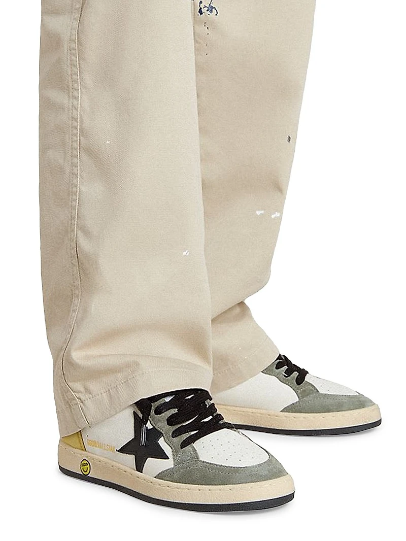 Baby Boy's, Little Boy's & Ballstar Colorblocked Leather Sneakers