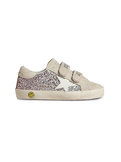 Baby Girl's, Little Girl's & Old School Glitter Suede Sneakers