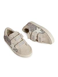 Baby Girl's, Little Girl's & Old School Glitter Suede Sneakers
