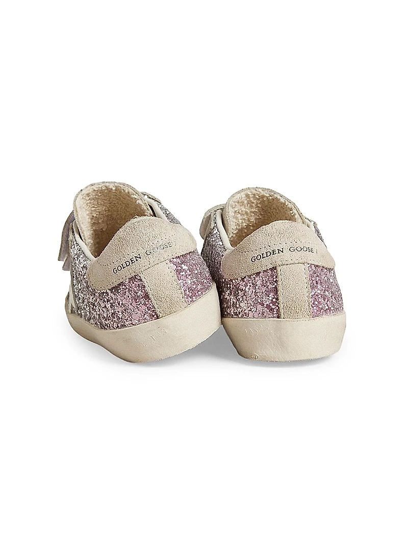 Baby Girl's, Little Girl's & Old School Glitter Suede Sneakers