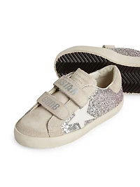 Baby Girl's, Little Girl's & Old School Glitter Suede Sneakers