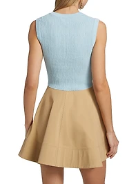 Lottie Cotton-Blend Knit Sleeveless Top