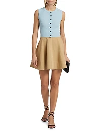 Lottie Cotton-Blend Knit Sleeveless Top