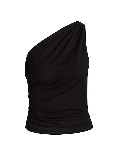 Nova Cotton One-Shoulder Top