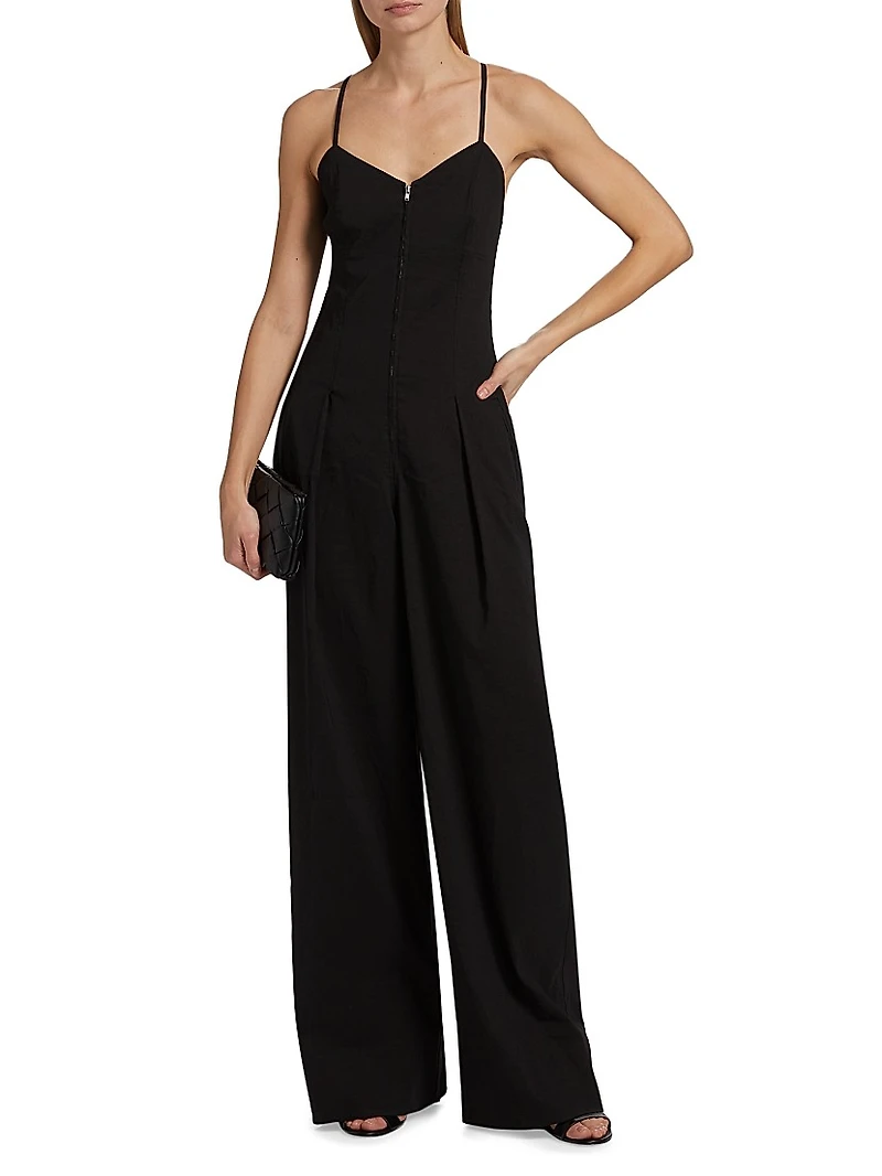 Chandler Linen-Blend Sleeveless Jumpsuit