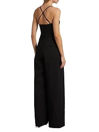 Chandler Linen-Blend Sleeveless Jumpsuit