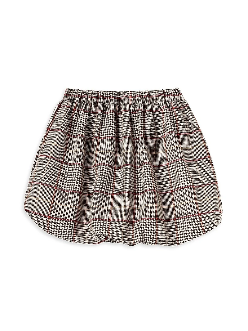 Little Girl's & Check Bubble Skirt