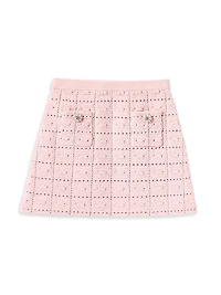 Little Girl's & Textured Pointelle Knit Skirt