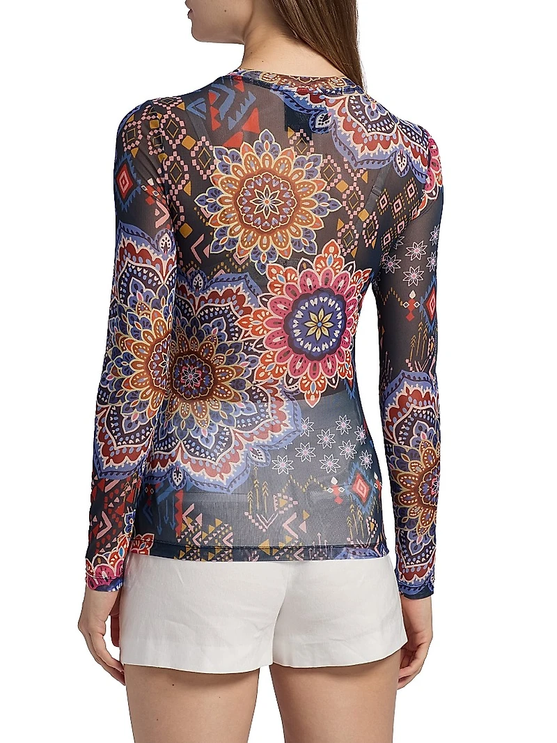 Natalie Mesh Long-Sleeve T-Shirt