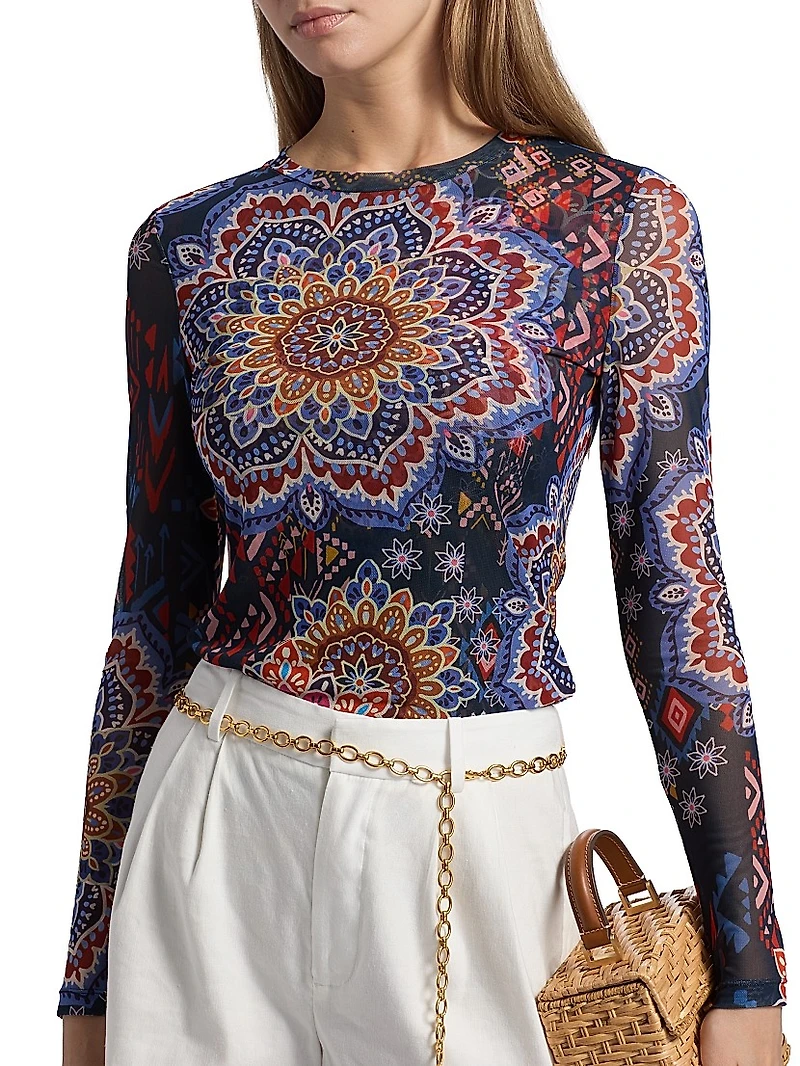 Natalie Mesh Long-Sleeve T-Shirt