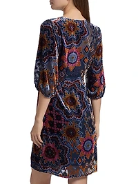 Ryan Burnout Velvet Minidress