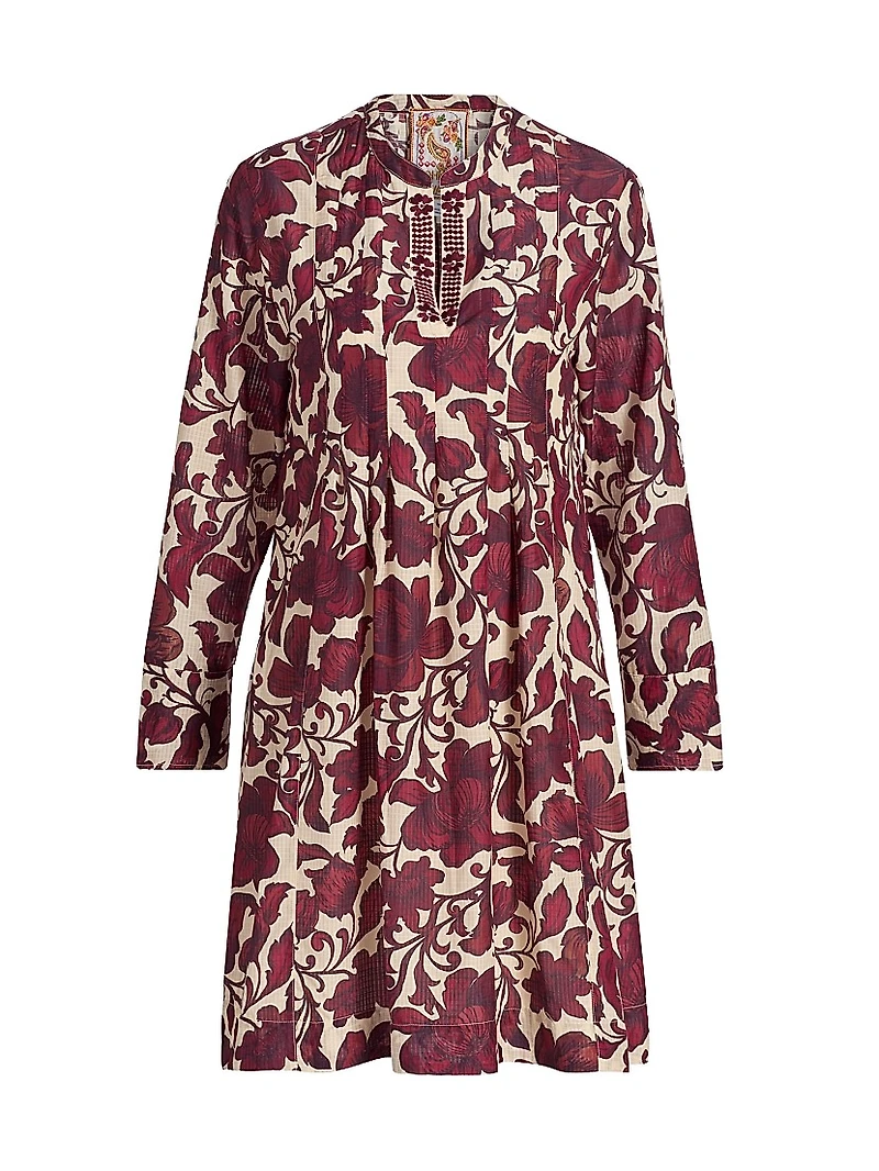 Printed Pleated Dress