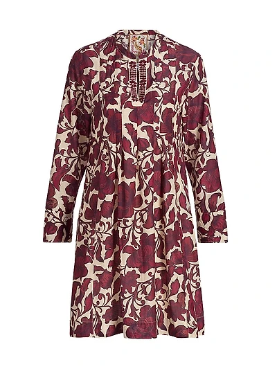 Printed Pleated Dress