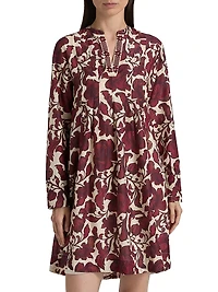 Printed Pleated Dress