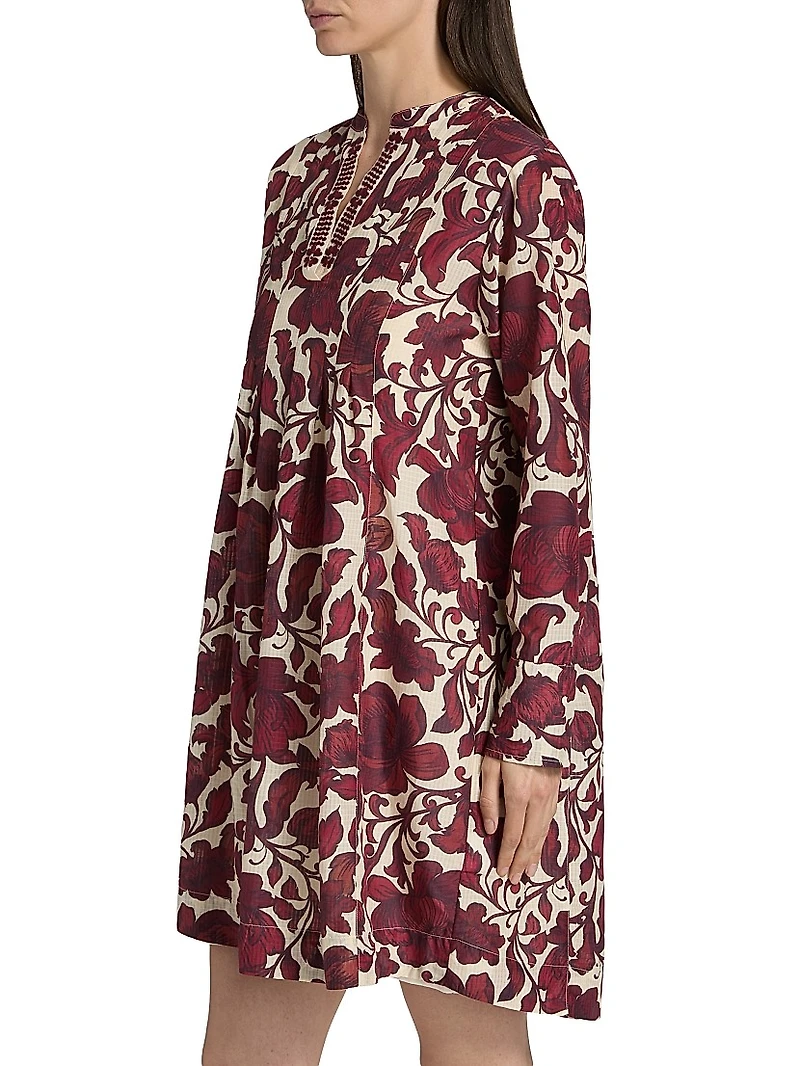 Printed Pleated Dress