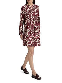 Printed Pleated Dress