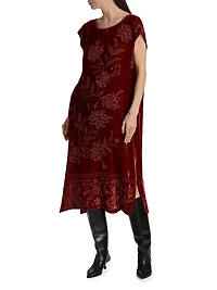 Relaxed Velvet Boatneck Dress