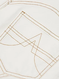 Crystal Grommet Straight-Leg Jeans