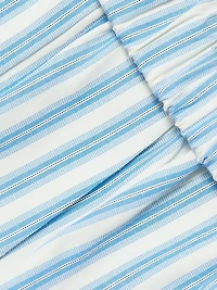 Striped Poplin Pleated Shorts