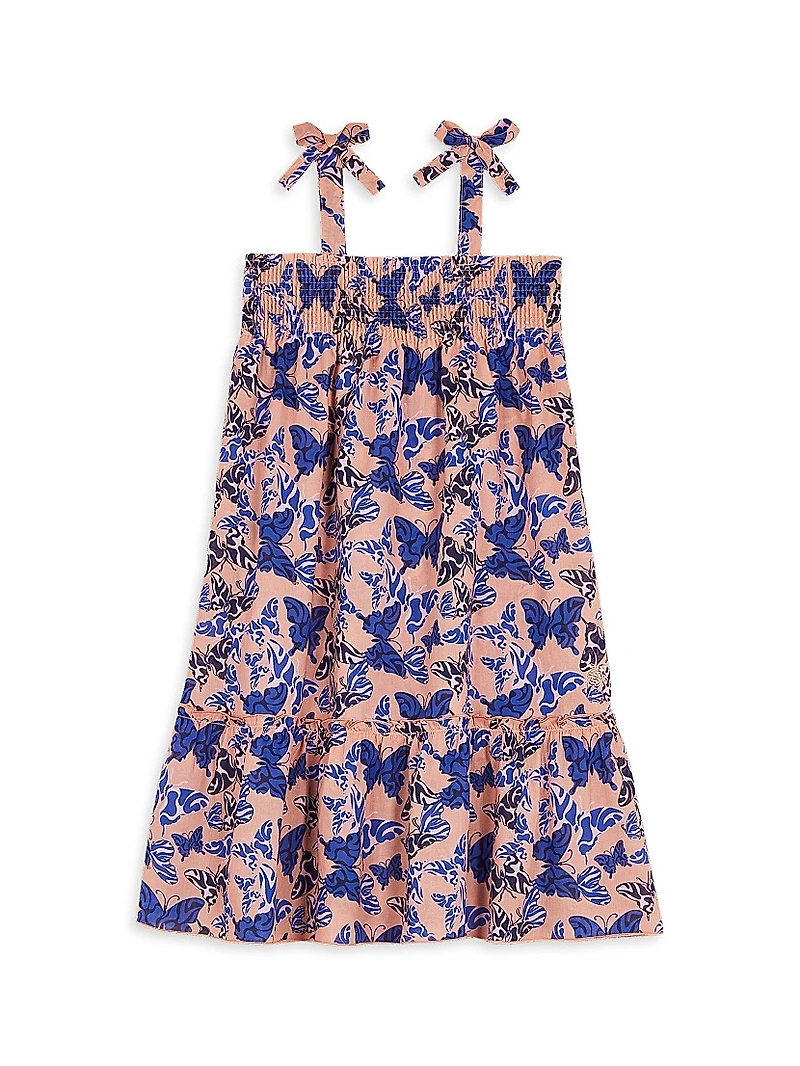 Little Girl's & Cotton Voile Disco Butterflies Dress