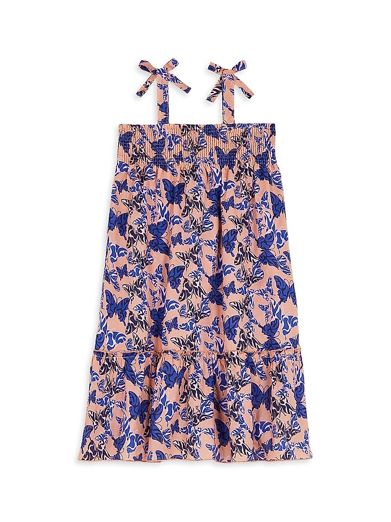 Little Girl's & Cotton Voile Disco Butterflies Dress