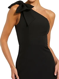 Ieena One-Shoulder Bow Gown