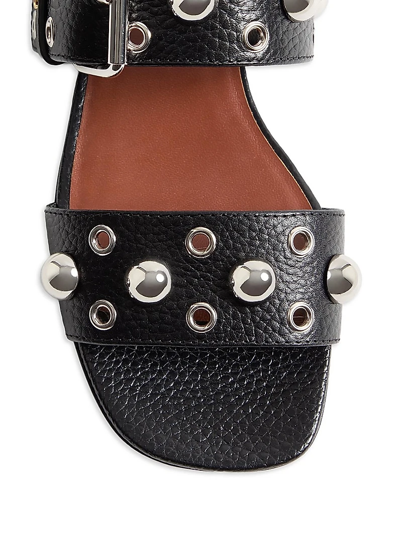 Nellcôte Slide Sandals Grainy Calfskin