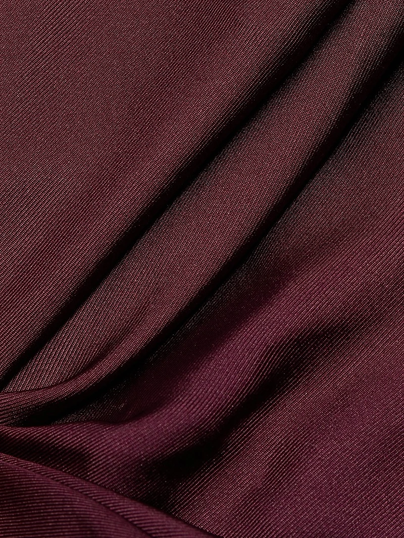 Roan Silk Draped Midi-Dress