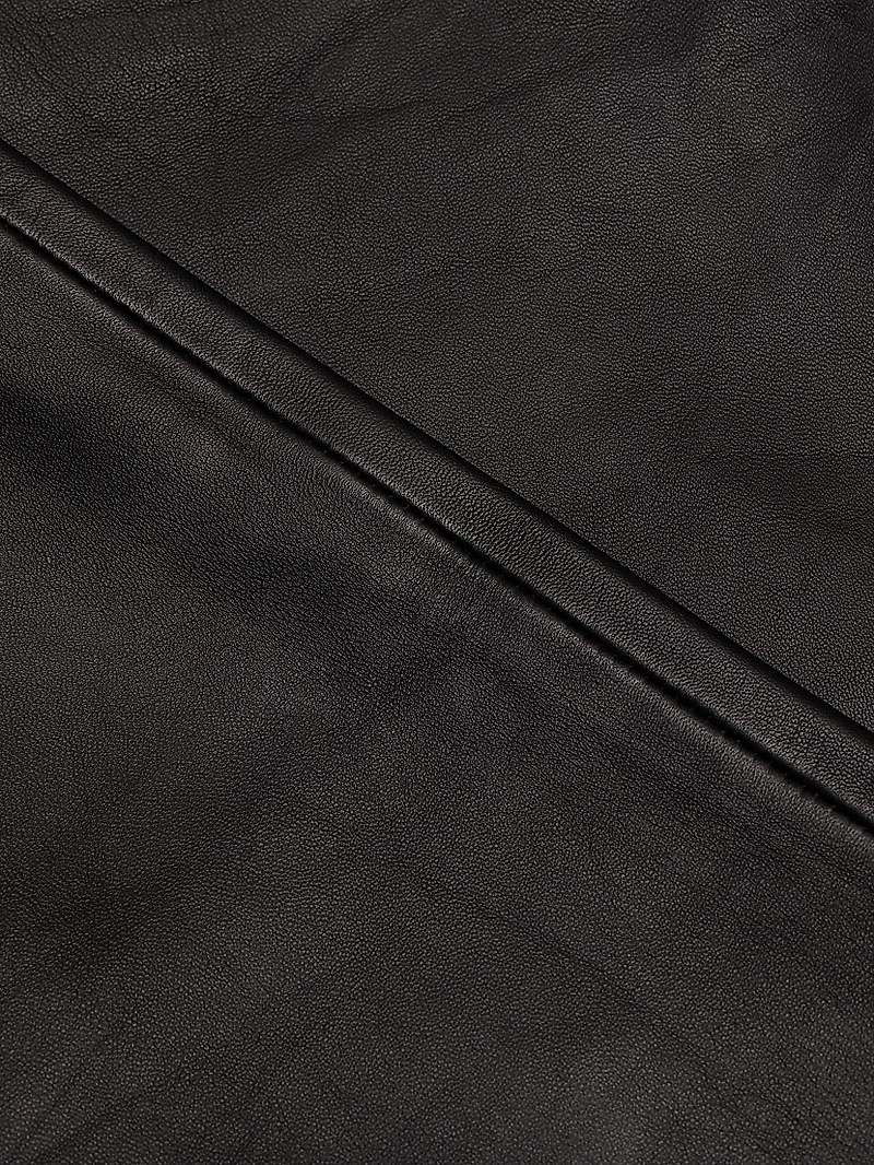 Cobe Leather Straight-Leg Pants