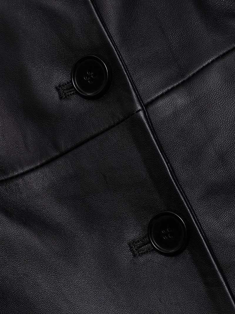 Aldo Leather Tailored Jacket