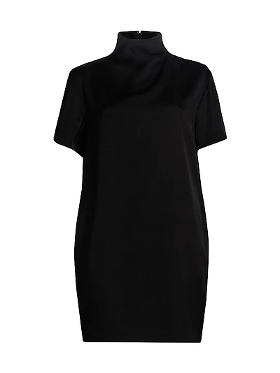 Elton Relaxed Mock Turtleneck Minidress