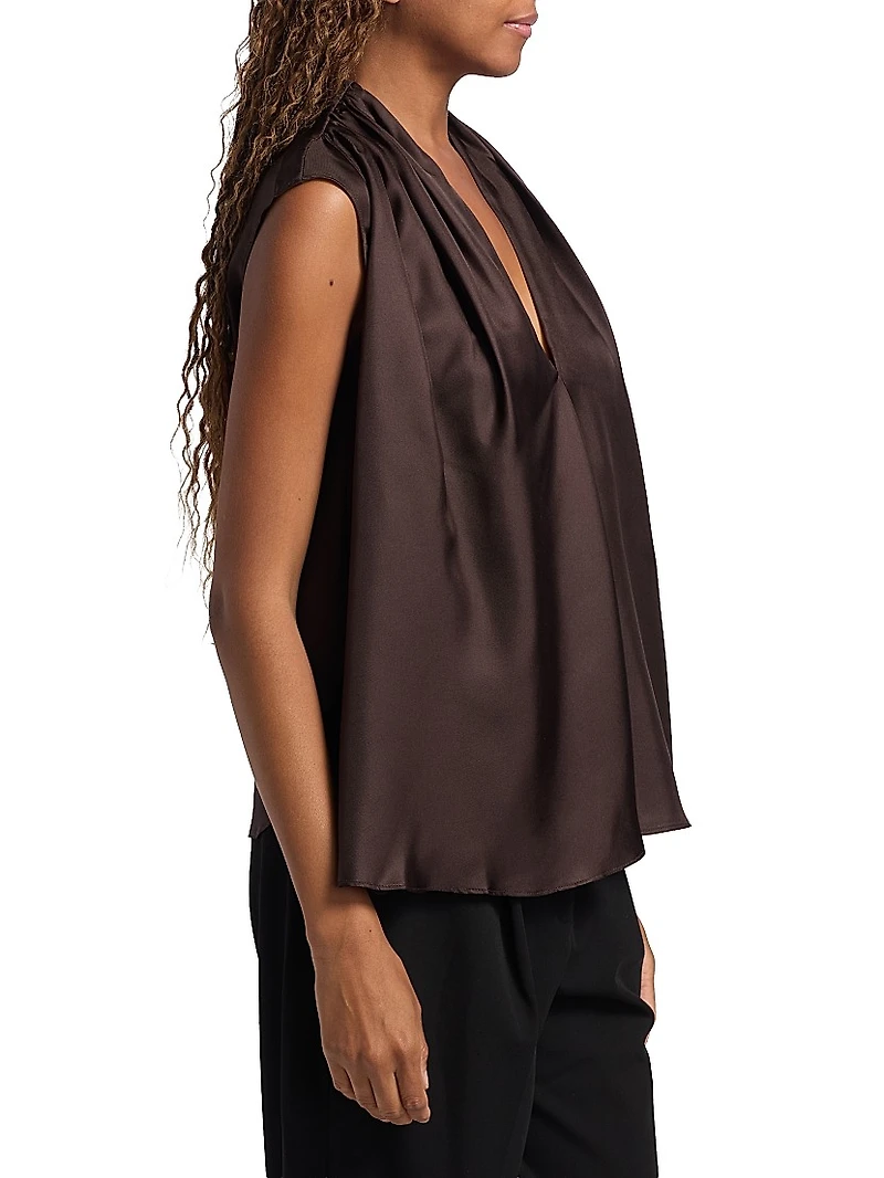 Sade Silk Sleeveless Blouse