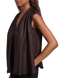 Sade Silk Sleeveless Blouse