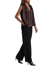 Sade Silk Sleeveless Blouse