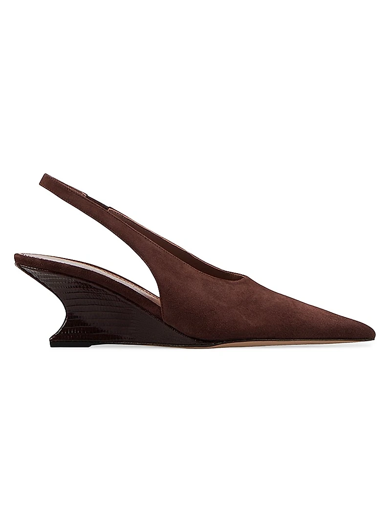Nina 50MM Suede Slingback Pumps