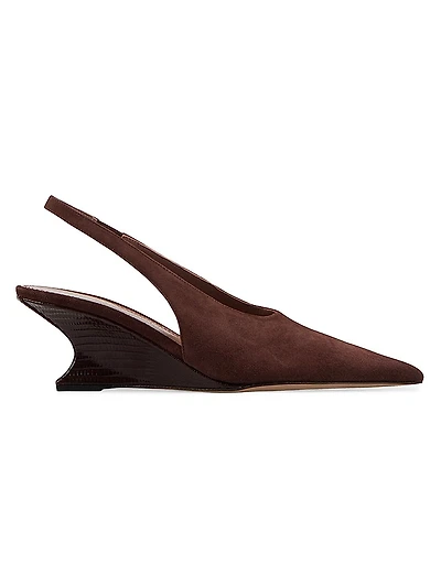 Nina 50MM Suede Slingback Pumps