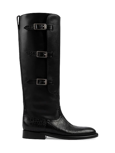 Montana 20MM Embossed Leather Knee-High Boots