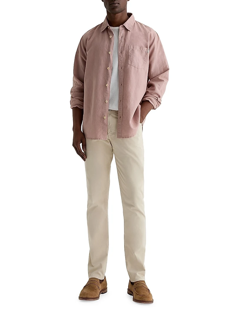 Tellis Twill Slim-Straight Pants