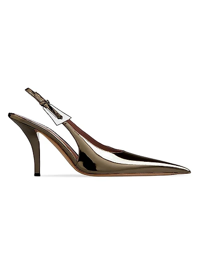 Jessica 75MM Metallic Leather Pumps